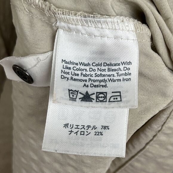 Eddie Bauer Shirt Mens Short Sleeve Button Fishing Hiking Zipper Pocket Large - Picture 7 of 12